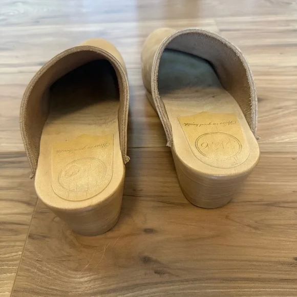No. 6 Old School Clog on Mid Heel in Bone Size 39 - Picture 4 of 6